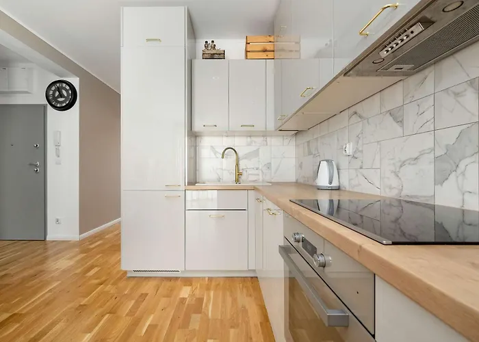 Spacious In With A Desk For Remote Work And A Balcony By Renters Apartman Wrocław